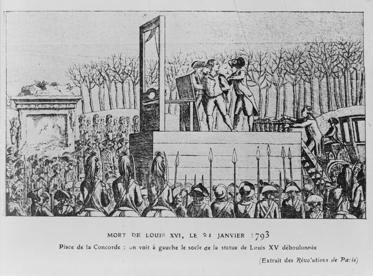 The Execution of Louis XVI in the Place de la Revolution on 21 January 1793, c