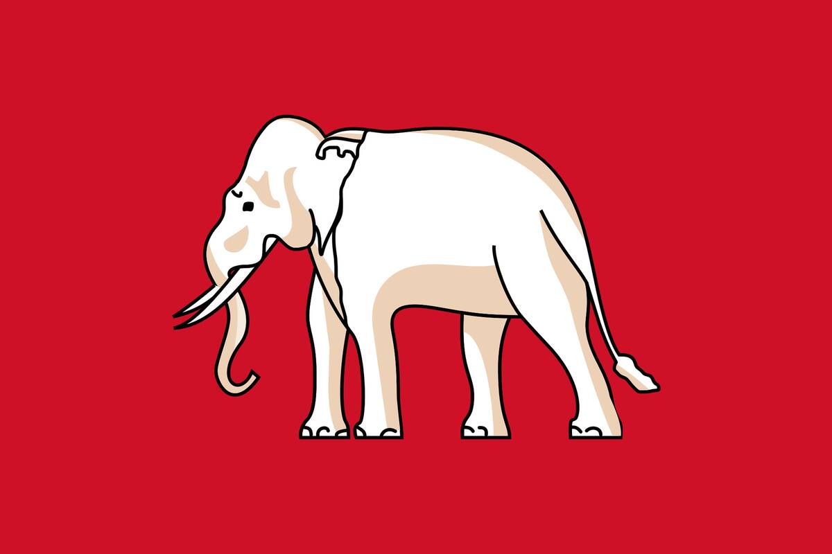The White Elephant Flag was the Thai national flag from 1855 to 1916.