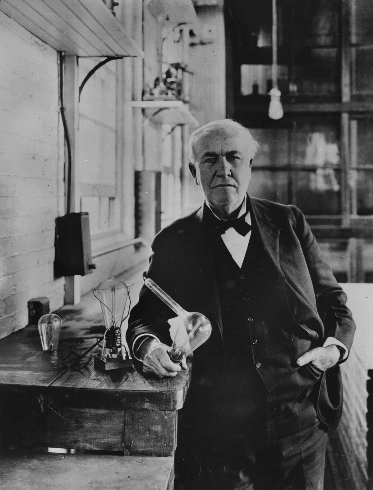 Thomas Edison (1847-1931), American inventor, in 1
