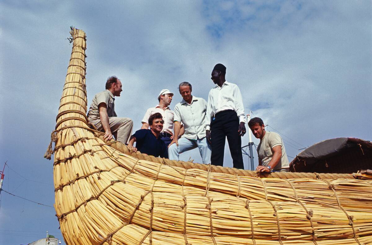 Thor Heyerdahl and Others Aboard Ra