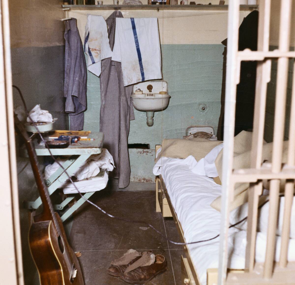 View of Alcatraz Cell Containing Breakout Exit