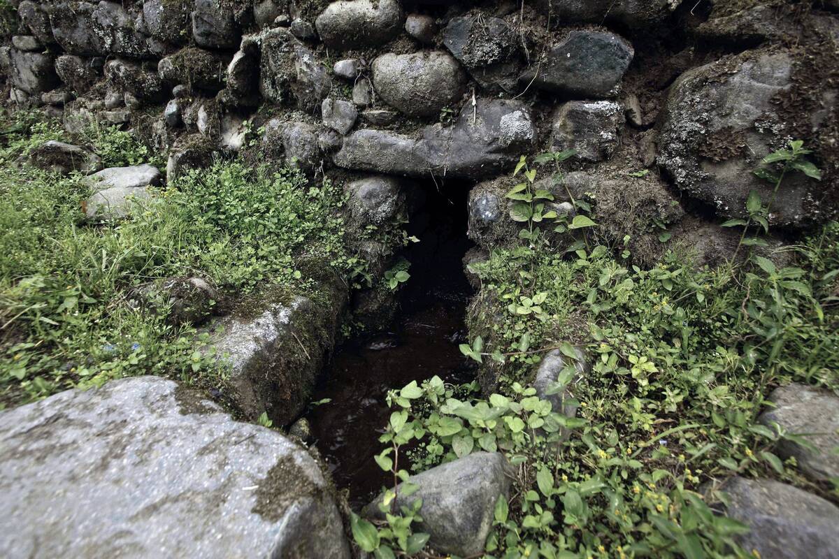 View of an aqueduct at the recently disc
