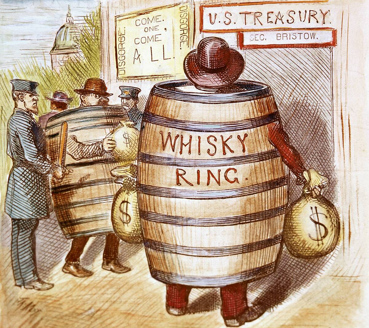 Whiskey Ring Political Cartoon by Thomas Nast