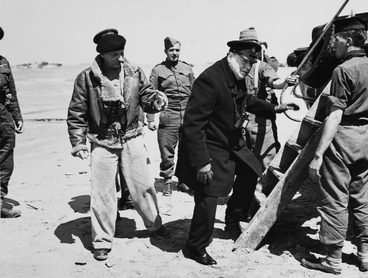Winston Churchill Arrival In Normandy Just A Few Weeks After D Day In 1944