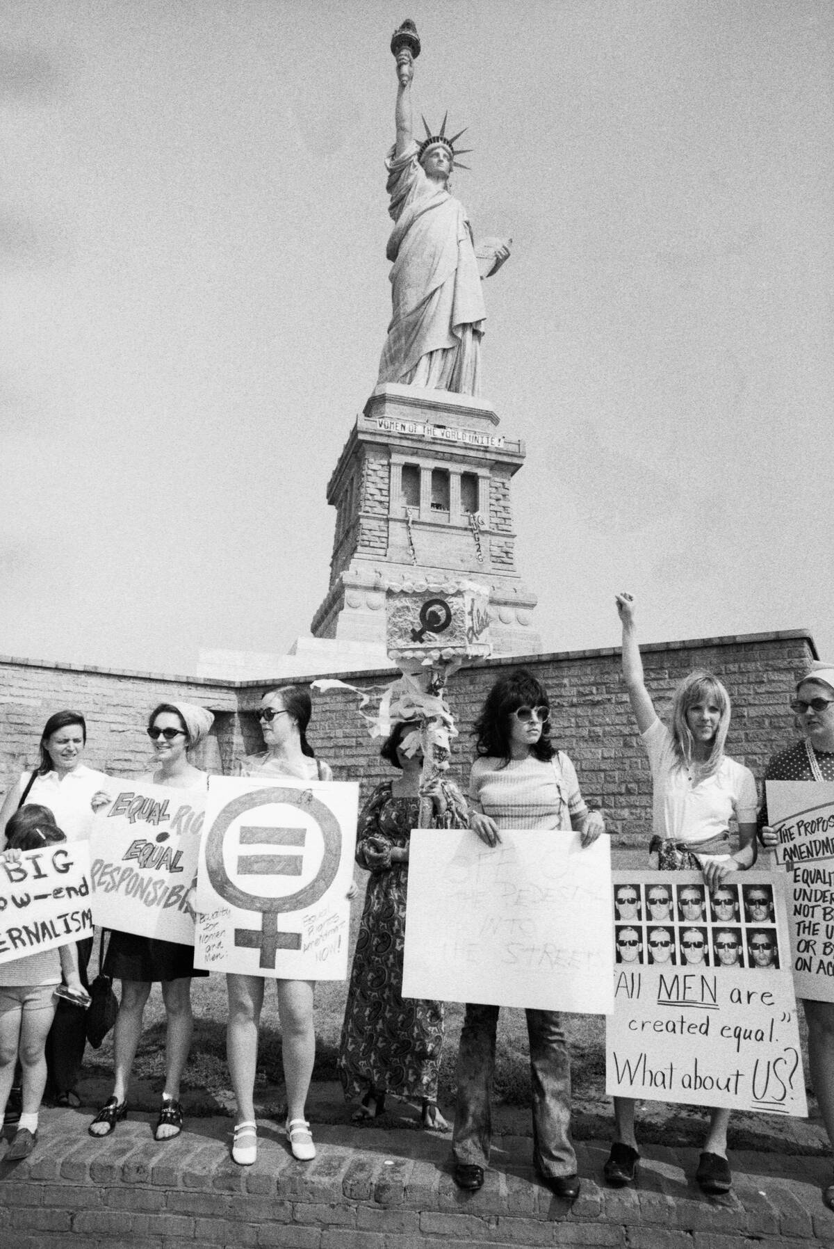 Women's Liberation Demonstration at Statue of Liberty
