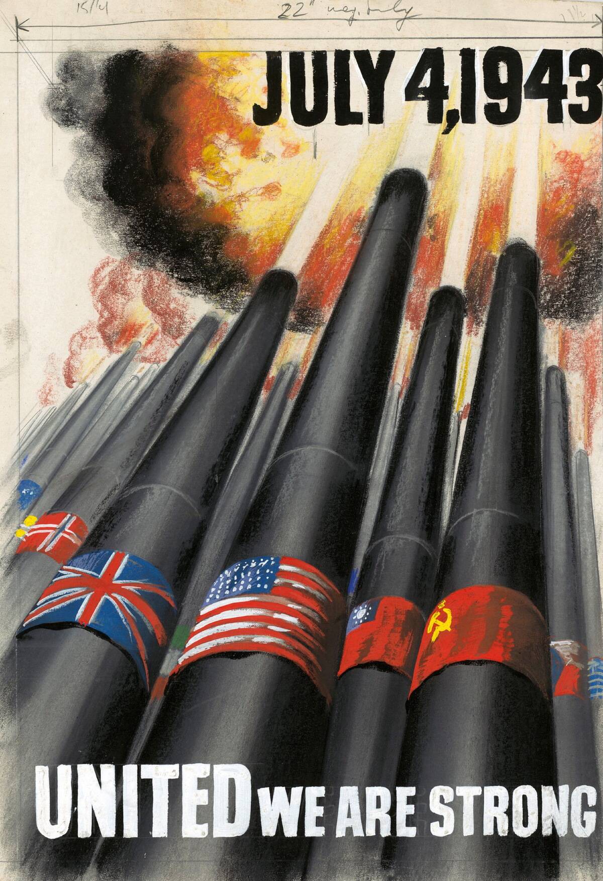 World War Two American Propaganda Poster.
