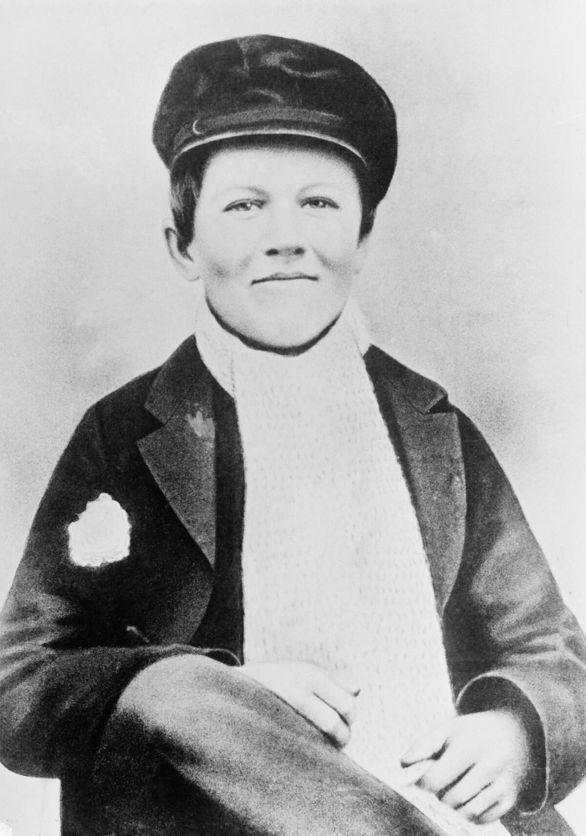 Young Alva Edison in His Railway Uniform