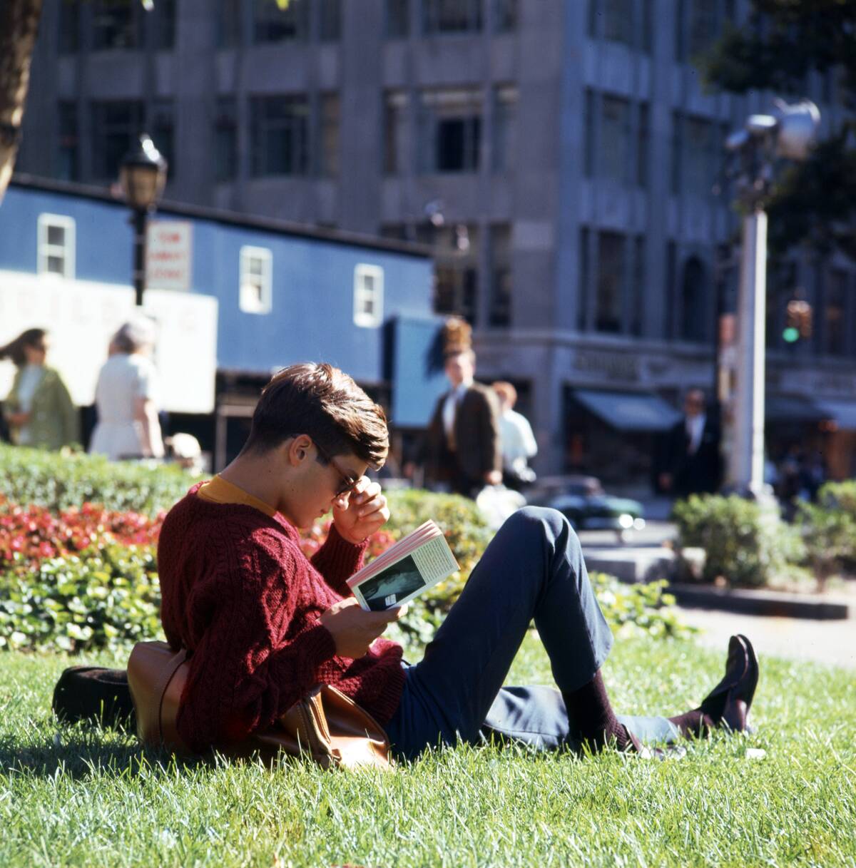 Young Man Reading A Book, New York City 1967