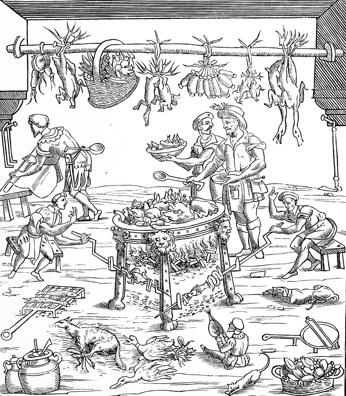 A 16th century Italian kitchen.