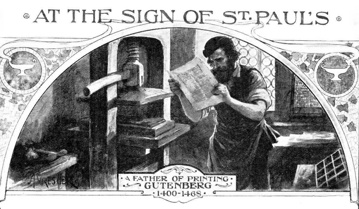 A Father Of Printing: Gutenberg - 1400-1468