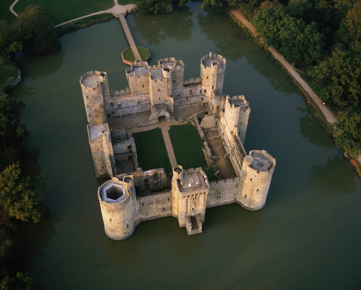 Aerial View of Bodiam Castle, Sussex