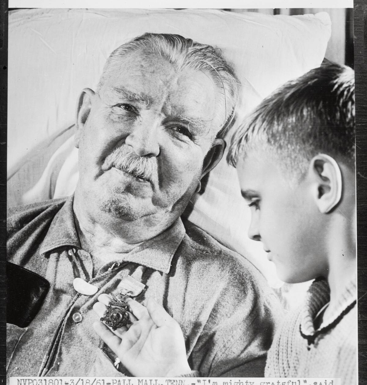 Alvin C. York Wearing Congressional Medal