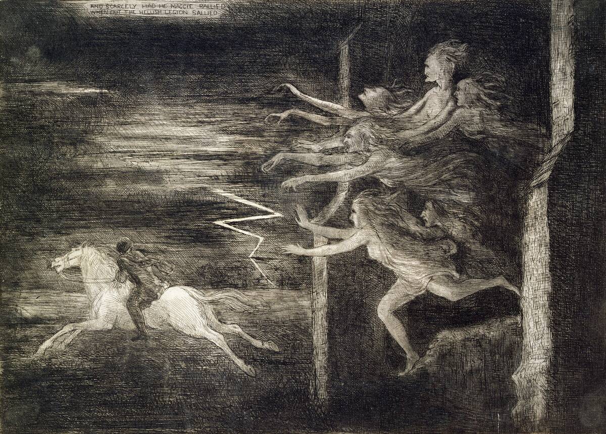 And Scarcely Had He Maggie Rallied When Out The Hellish Legion Sallied' 19th Century