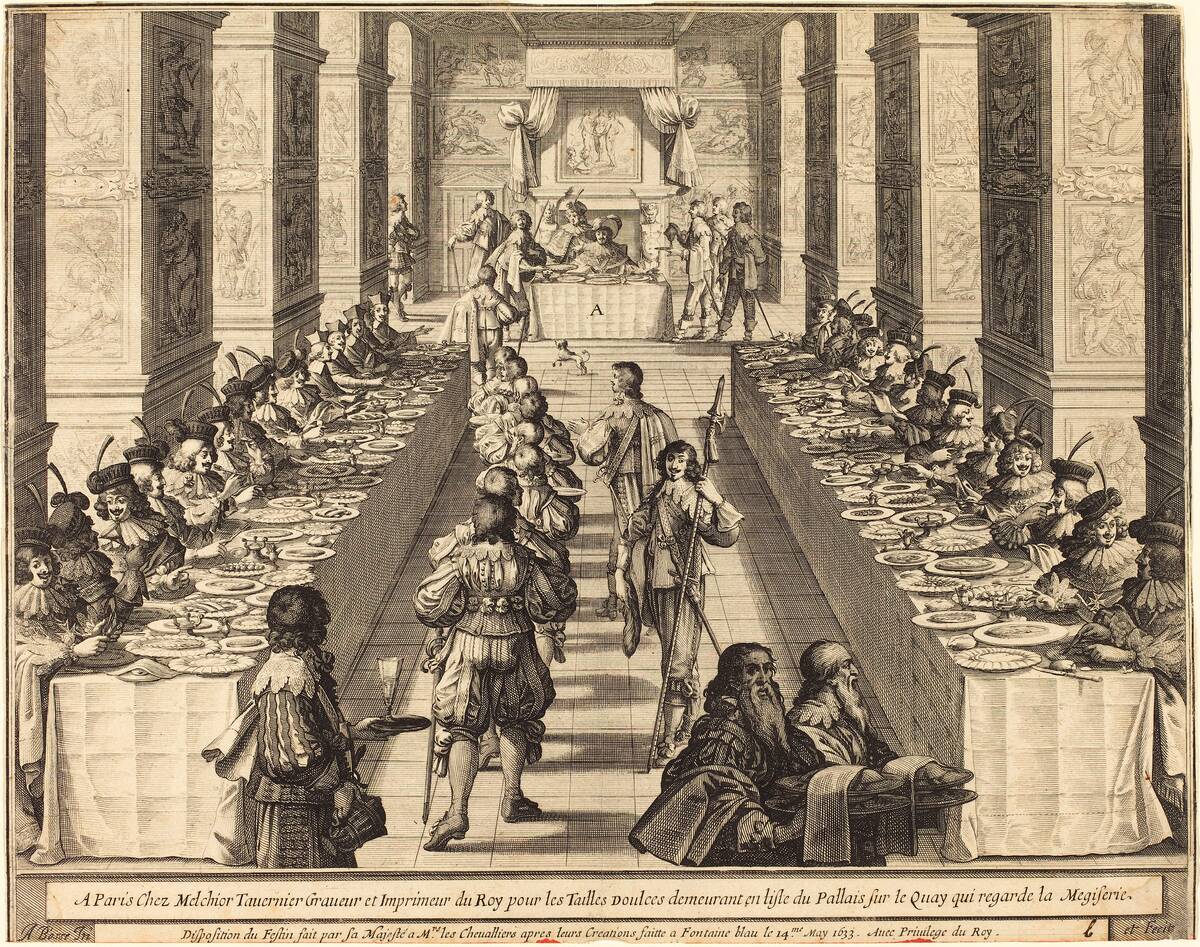 Banquet Given by the King to the New Knights.
