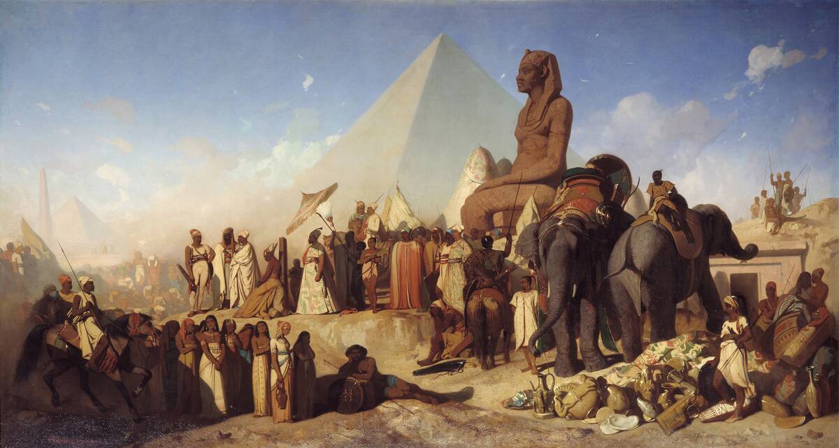 Cambyses and Psammenitus by Jean Adrien Guignet