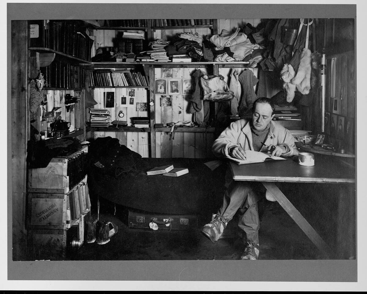 Captain Scott Writing in His Diary