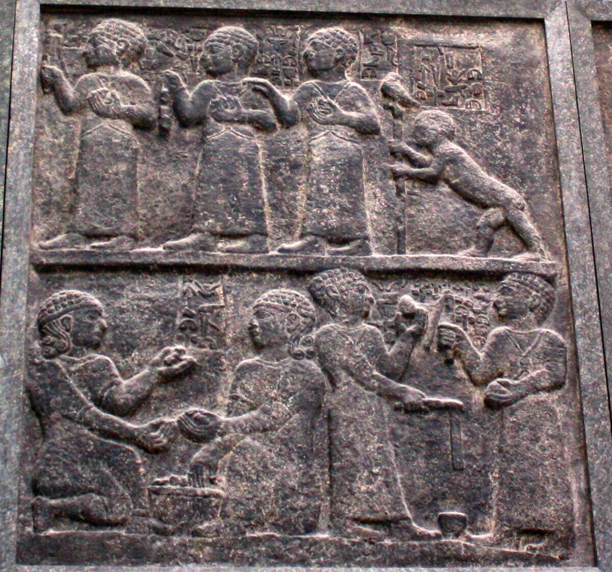 Cast of Three reliefs depicting the Carchemish royal family Neo-Hittite.