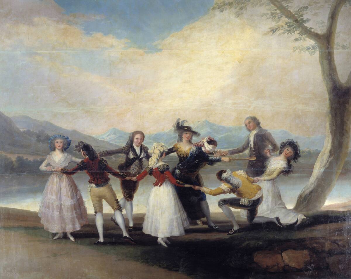 Colin-Maillard, the game of Blind Man's Bluff by Francisco de Goya