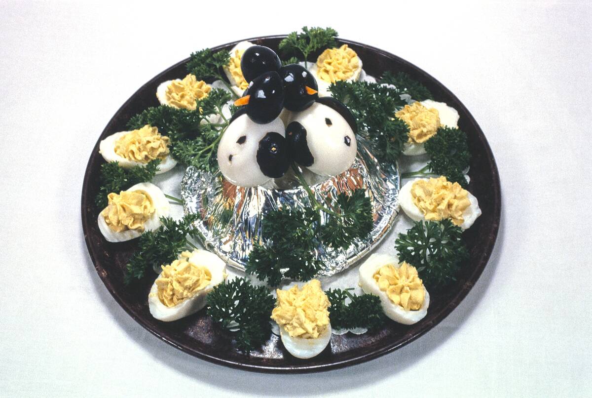 Deviled Eggs, Menges Lakeside Hotel and Resort, Livingston Manor, New York, USA, John Margolies Roadside America Photograph Archive, 1978