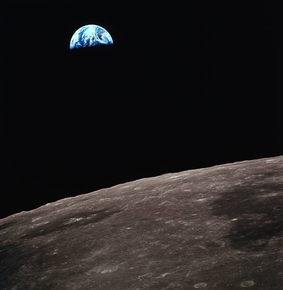 Earthrise over Lunar Horizon