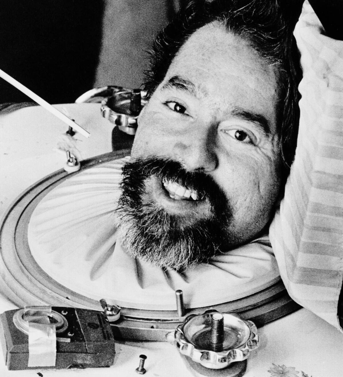 Ed Roberts in His Iron Lung