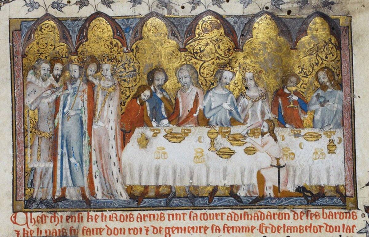 Feasting at King Arthur's Court, 13th century