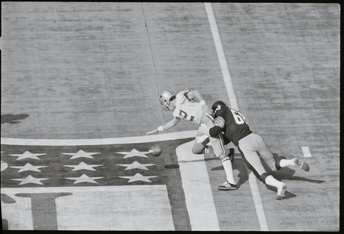 Football Action with Roger Staubach and L. C. Greenwood