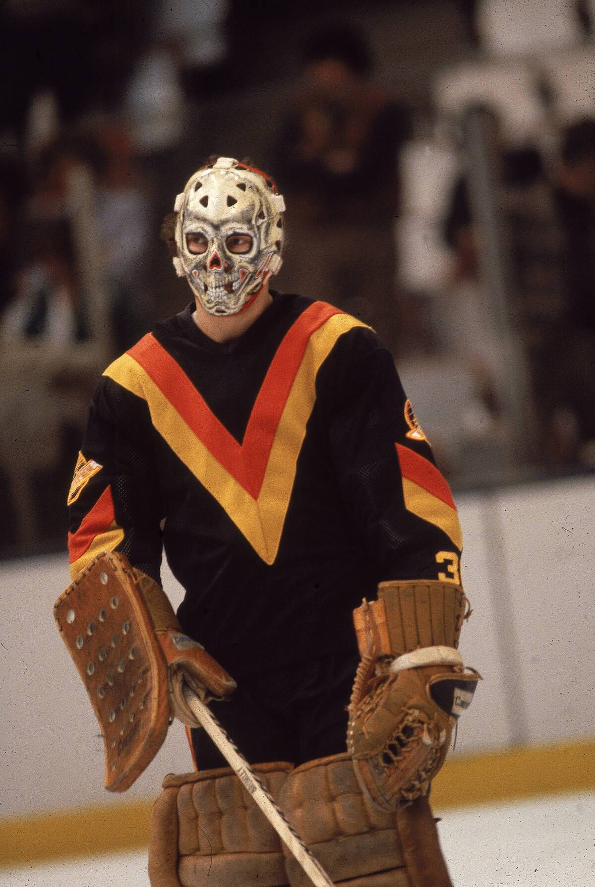 Gary Bromley Of Vancouver Canucks During Road Game