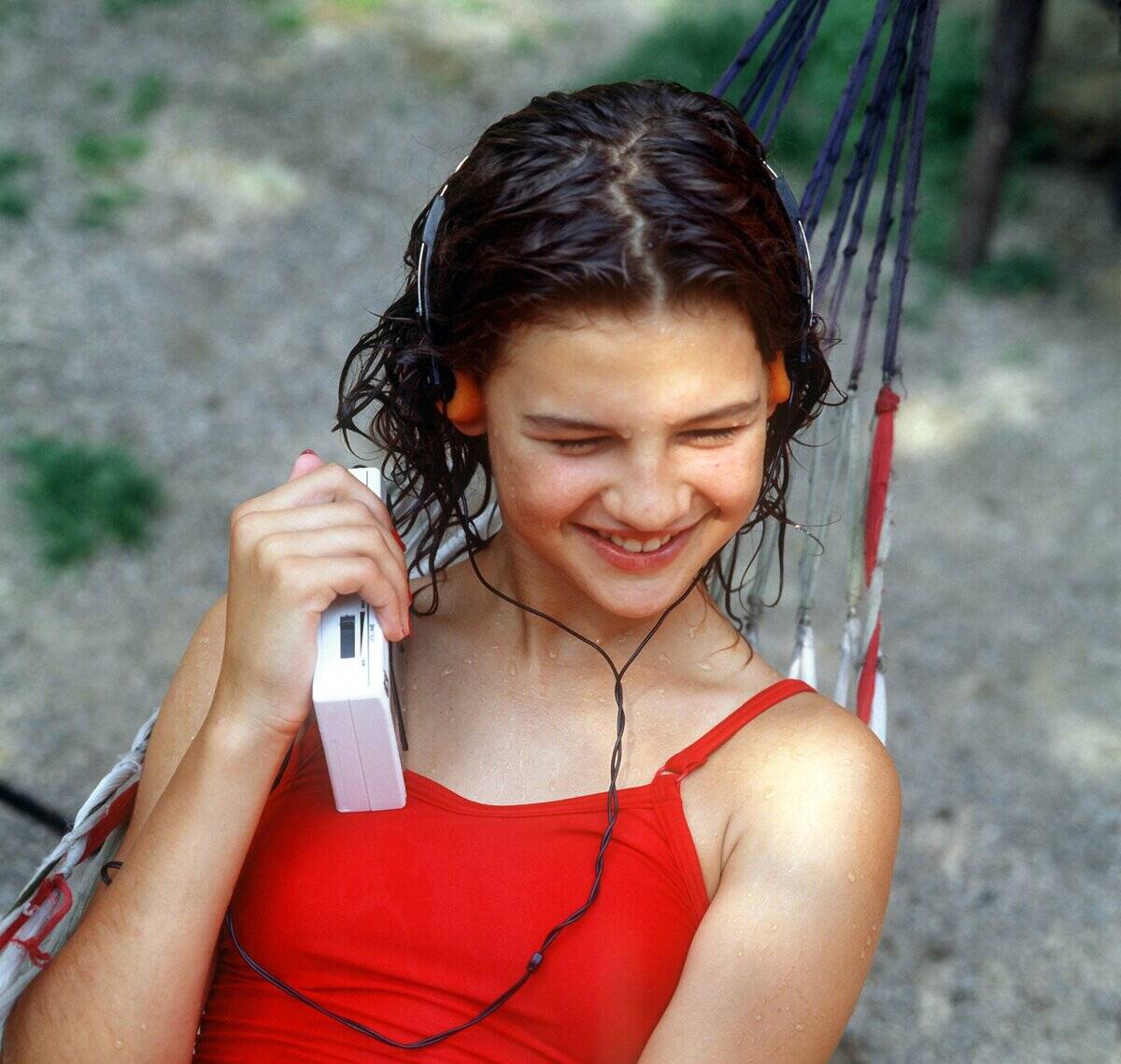Girl with walkman