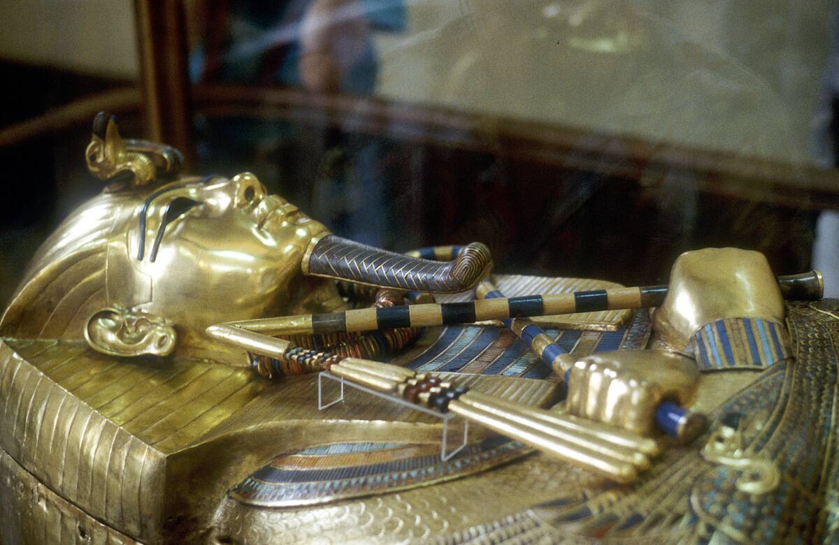 Gold sarcophagus of King Tutankamun, 18th dynasty, Ancient Egypt, c1323 BC.