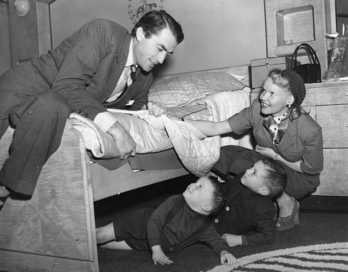 Gregory Peck With His Family