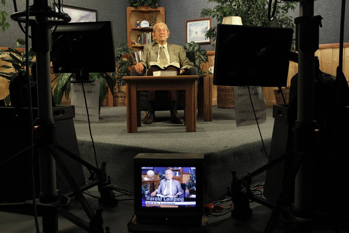 Harold Camping, delivering what he promises is his final appearance on the radio and TV call in sho