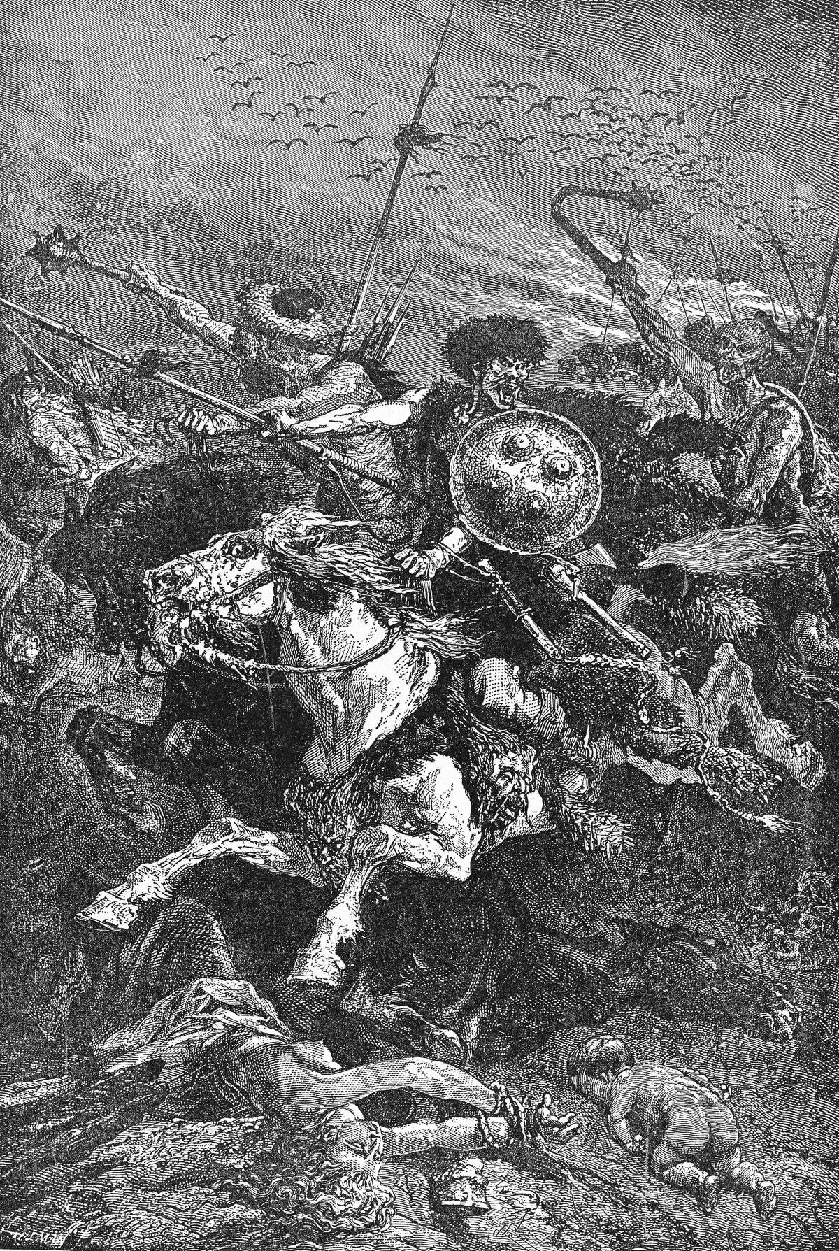 Hun Troops In Battle At Chalons Hun Troops In Battle At Chalons