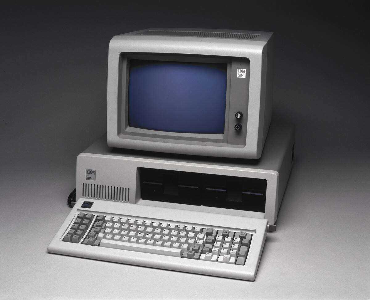 IBM 5150 personal computer, 1981.
