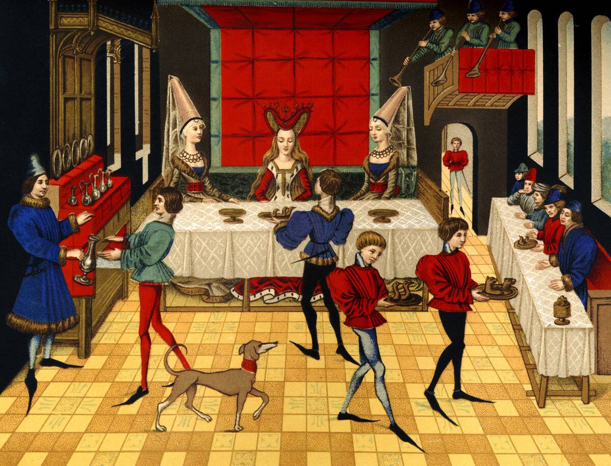 Medieval table service - a 15th century