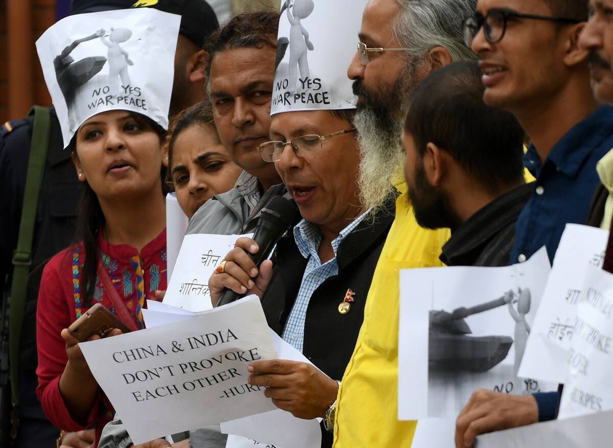 NEPAL-CHINA-INDIA-DIPLOMACY-PROTEST