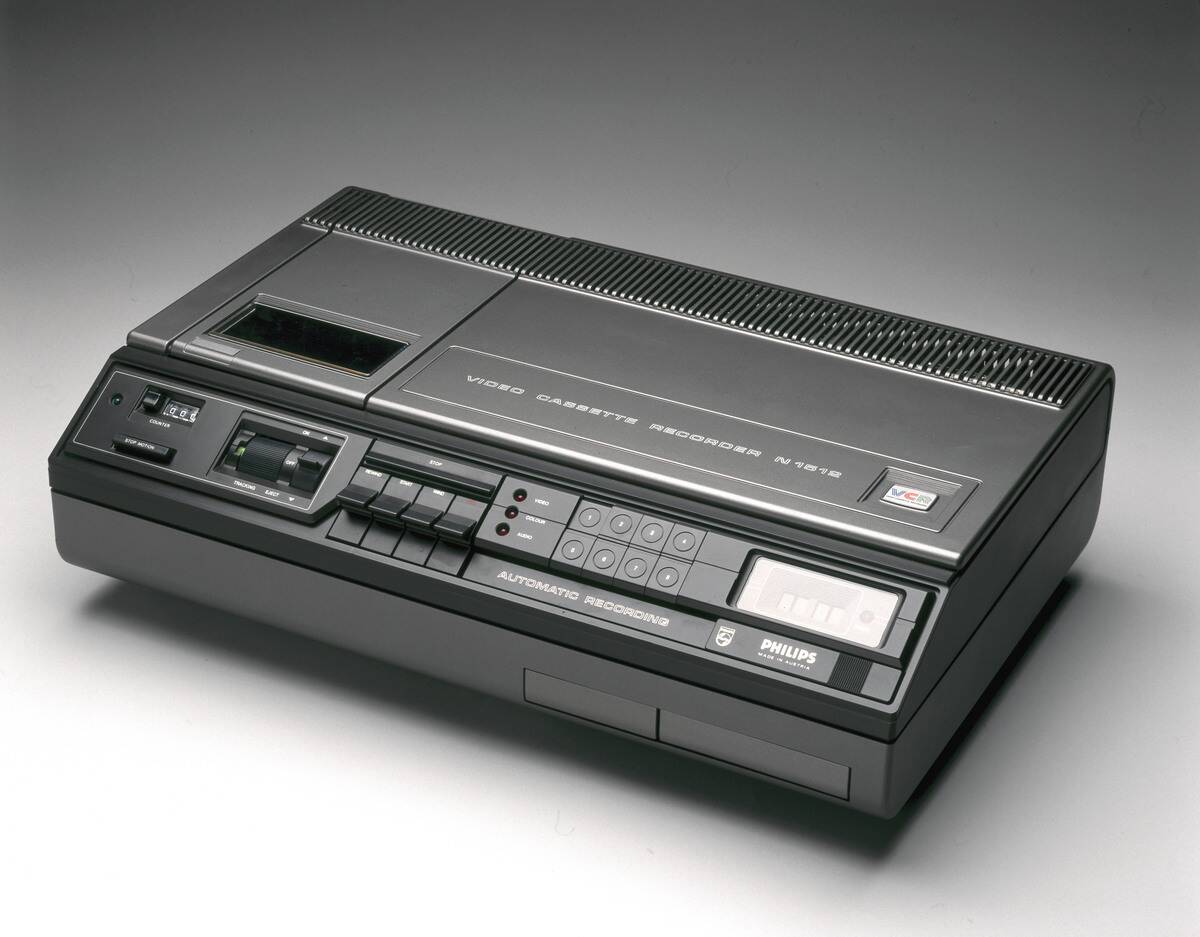 Philips video cassette recorder, type N1502, c 1974.