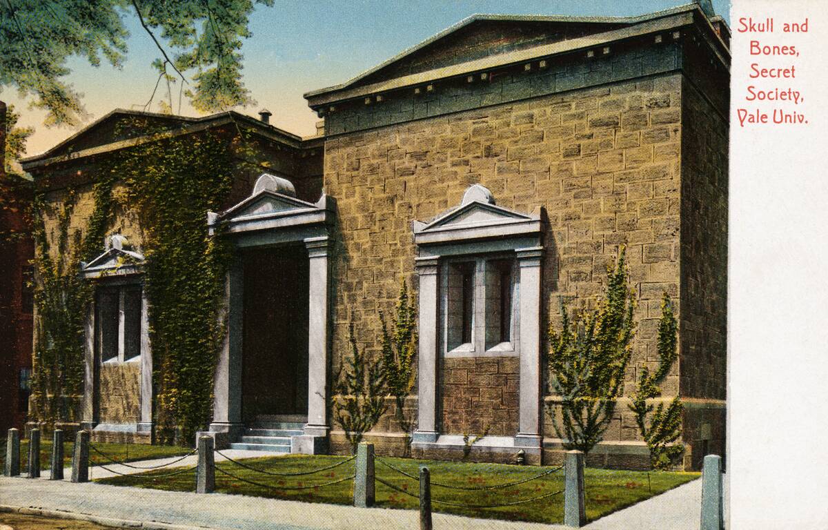 Postcard of Skull and Bones Society Building