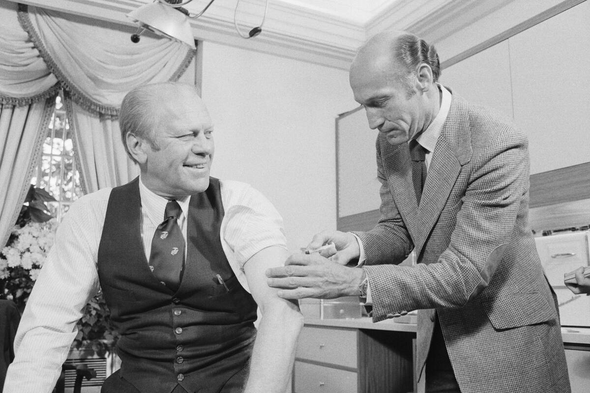 President Ford Gets Swine Flu Shot