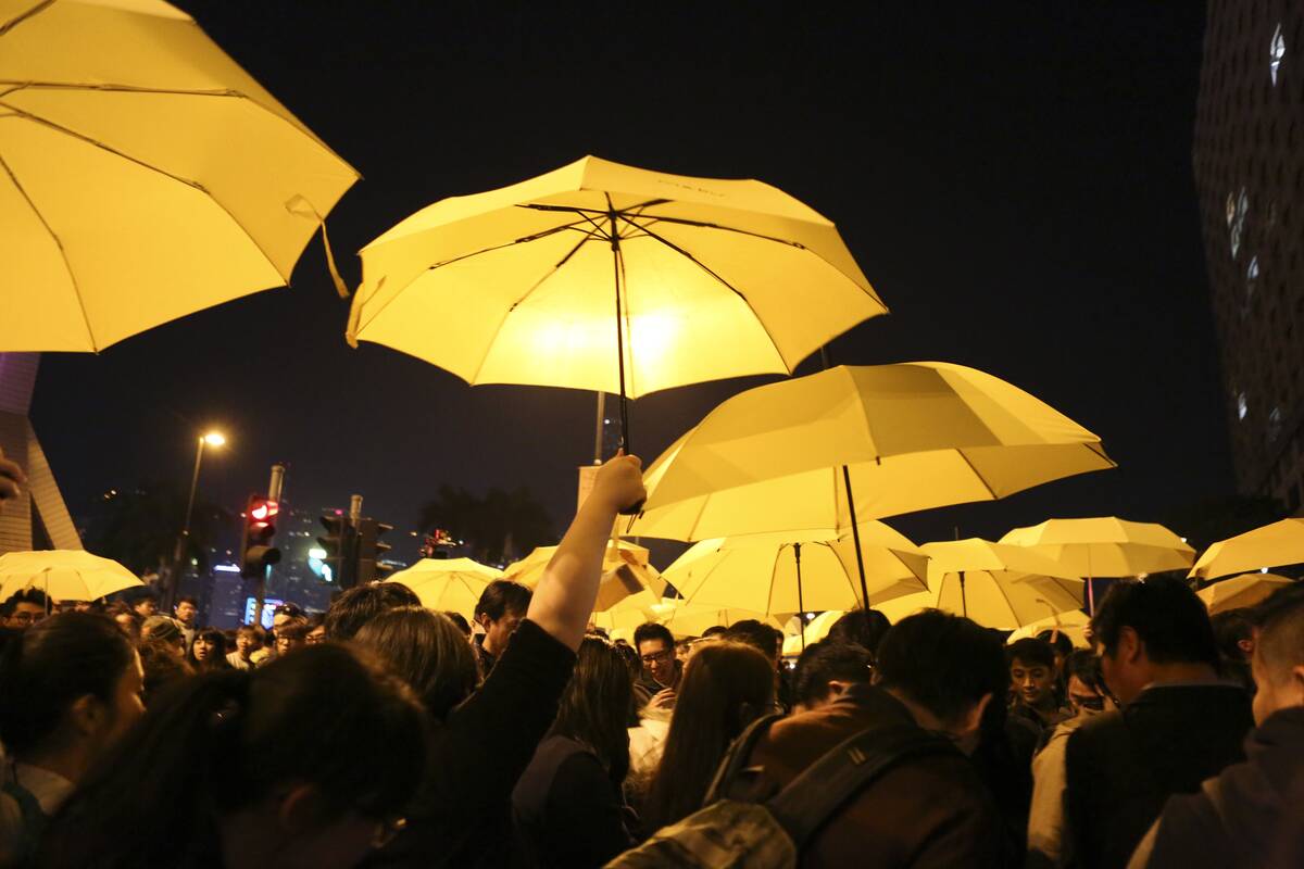 Proteste der Demokratiebeweung Hong Kong