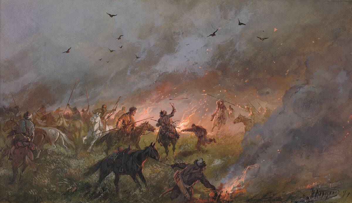 Pugachevs Rebellion In Siberia Defeat Of The Impostors Mob Near Troitsk M