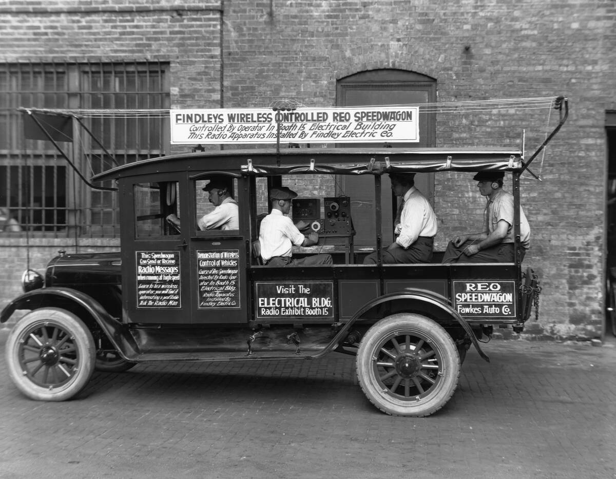 REO Truck with Advertisements
