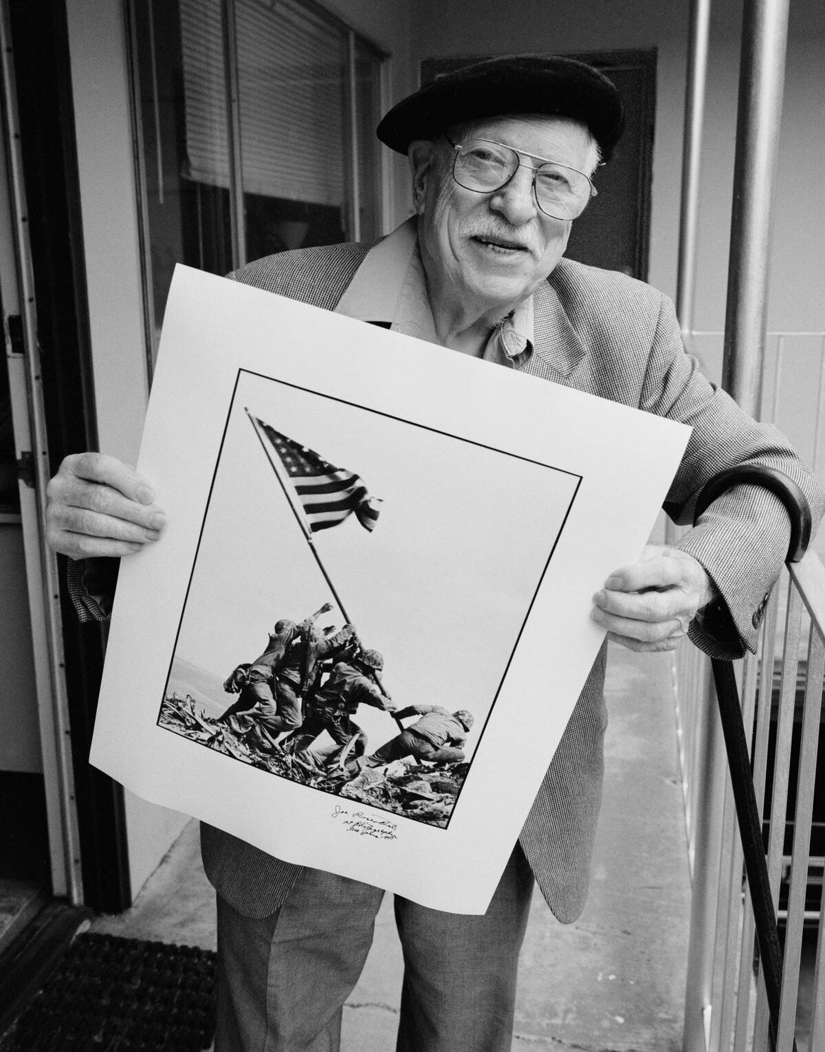 Rosenthal Poses With Winning Photograph