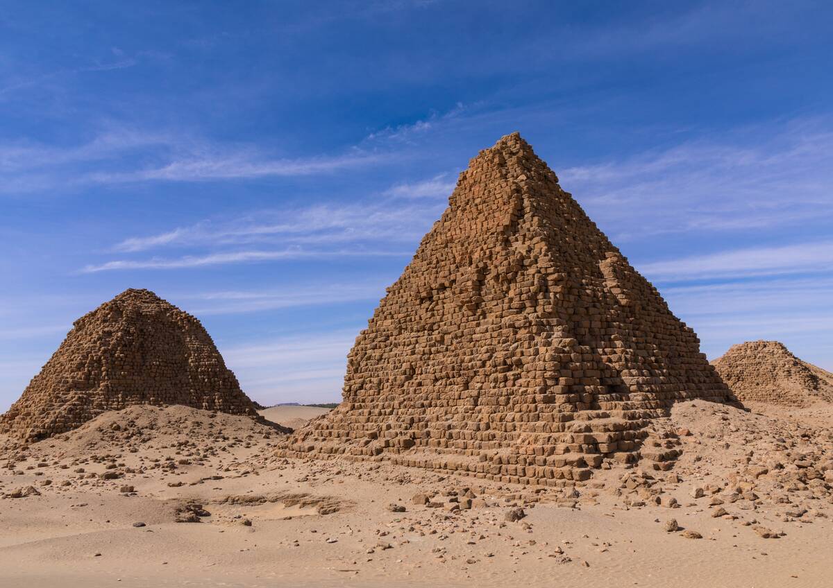 Royal pyramids of nubian kings, Northern State, Nuri, Sudan...