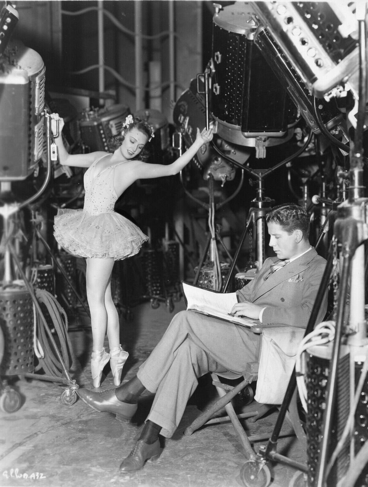 Rudy Vallee Ignores Ballerina