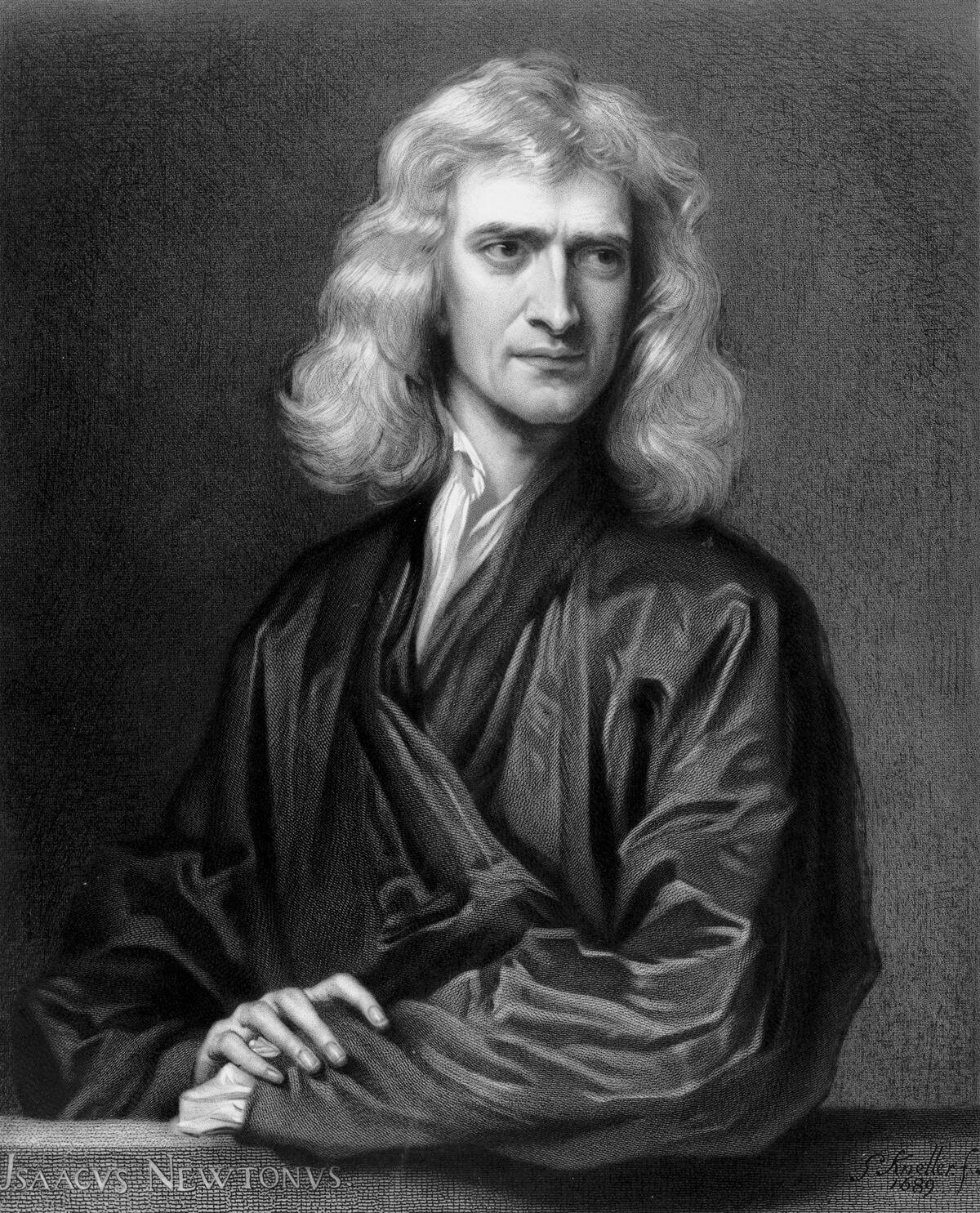 Sir Isaac Newton, English mathematician and physicist, 1712.