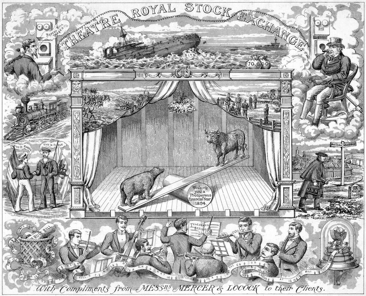 Stock Markets: International links by telegraph and telephone.
