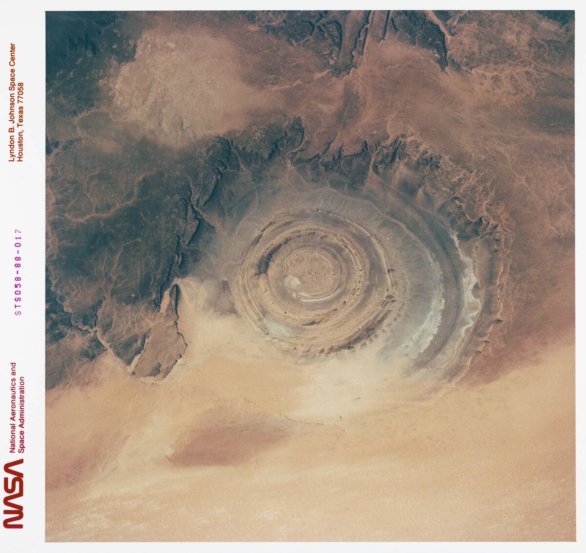 Aerial view of the Richat Structure