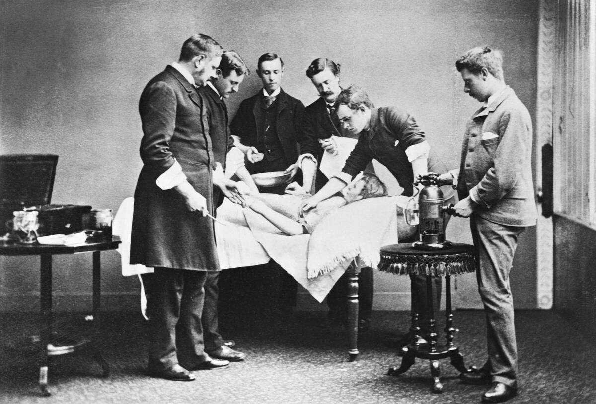Surgeons Operating with Carbolic Acid