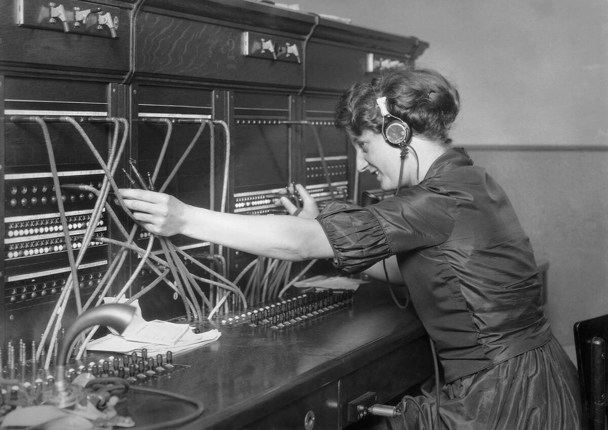 Telephone Operator at Work
